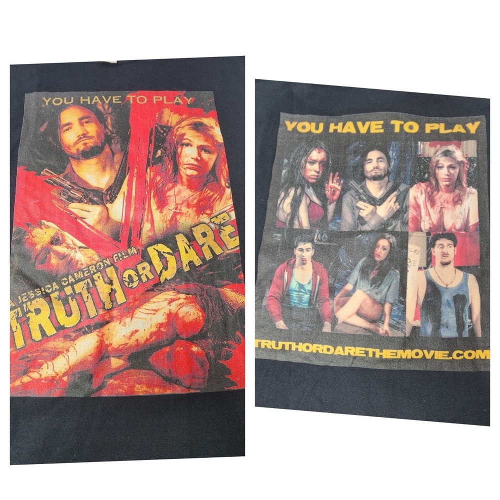 Truth or Dare Horror Movie 2013 Jessica Cameron T-Shirt Black 2XL Promo Black